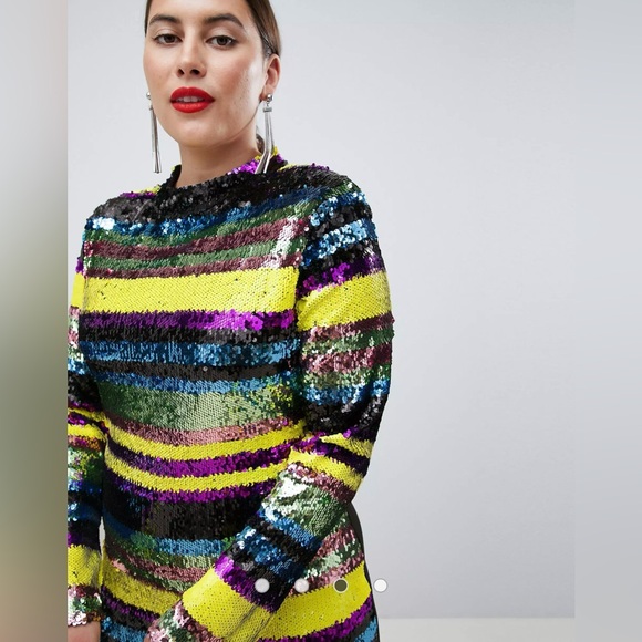 Club L London Multicolor Sequin Mini Dress - Picture 3 of 16